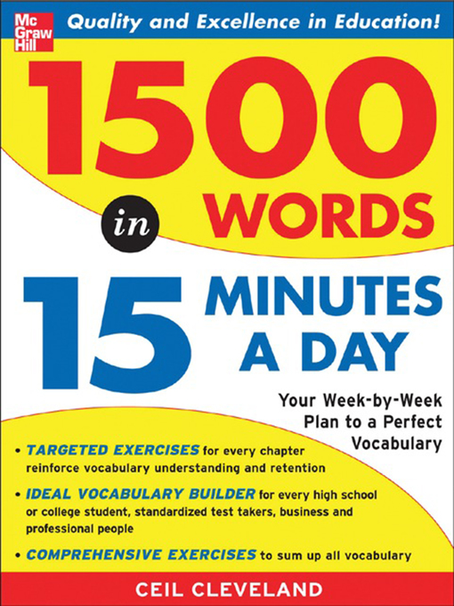 Title details for 1500 Words in 15 Minutes a Day by Ceil Cleveland - Wait list